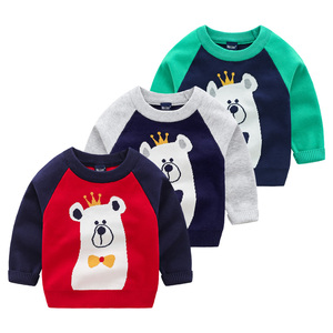 2018新款秋装春秋 span class=h>童装 /span>宝宝儿童卡通毛衣上衣潮