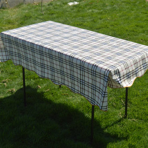 长方形布艺简易清新文艺桌子防水印花欧式田园方格子茶几餐 span