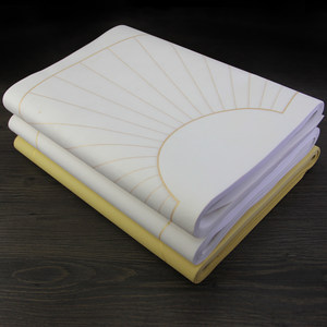 四尺四开仿古生宣空白扇面宣纸半熟白色扇形 span c