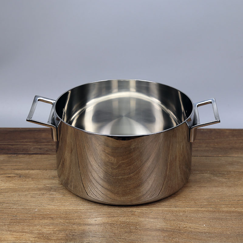 丹麦奢品 304不锈钢锅汤锅 炖锅 三层钢多用锅无涂层无油烟24cm