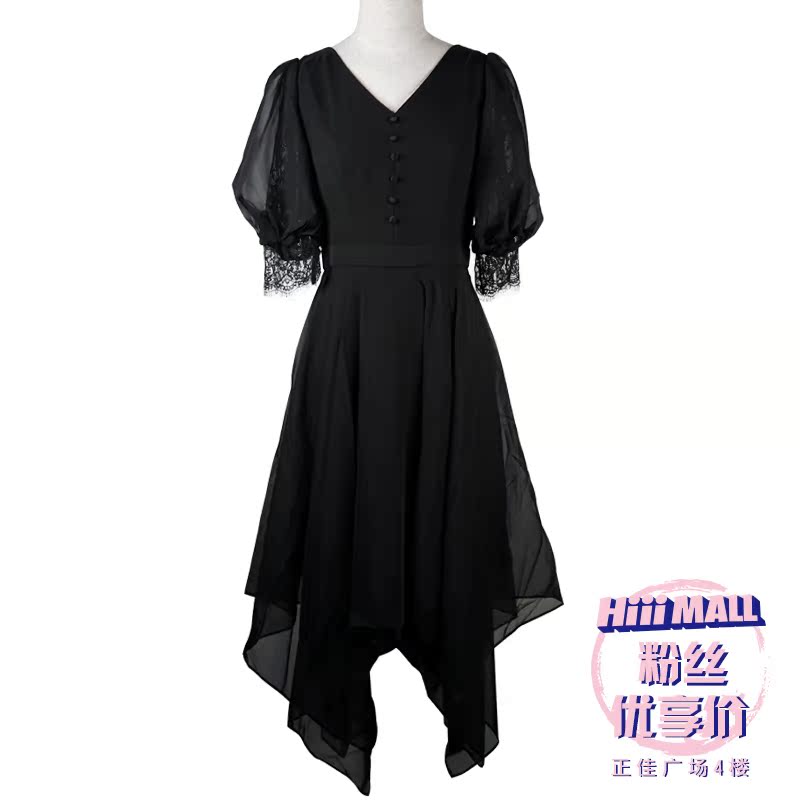 正佳广场品牌专柜Vivian专场黑色连衣裙DILI38324212