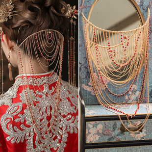 水舞a3569 新娘i8古装面帘新款遮面流苏中式复古结婚写真拍照配