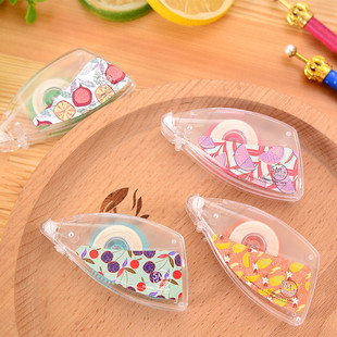 卡通手帐双面胶点点胶 透明水果小胶带纸学生文具