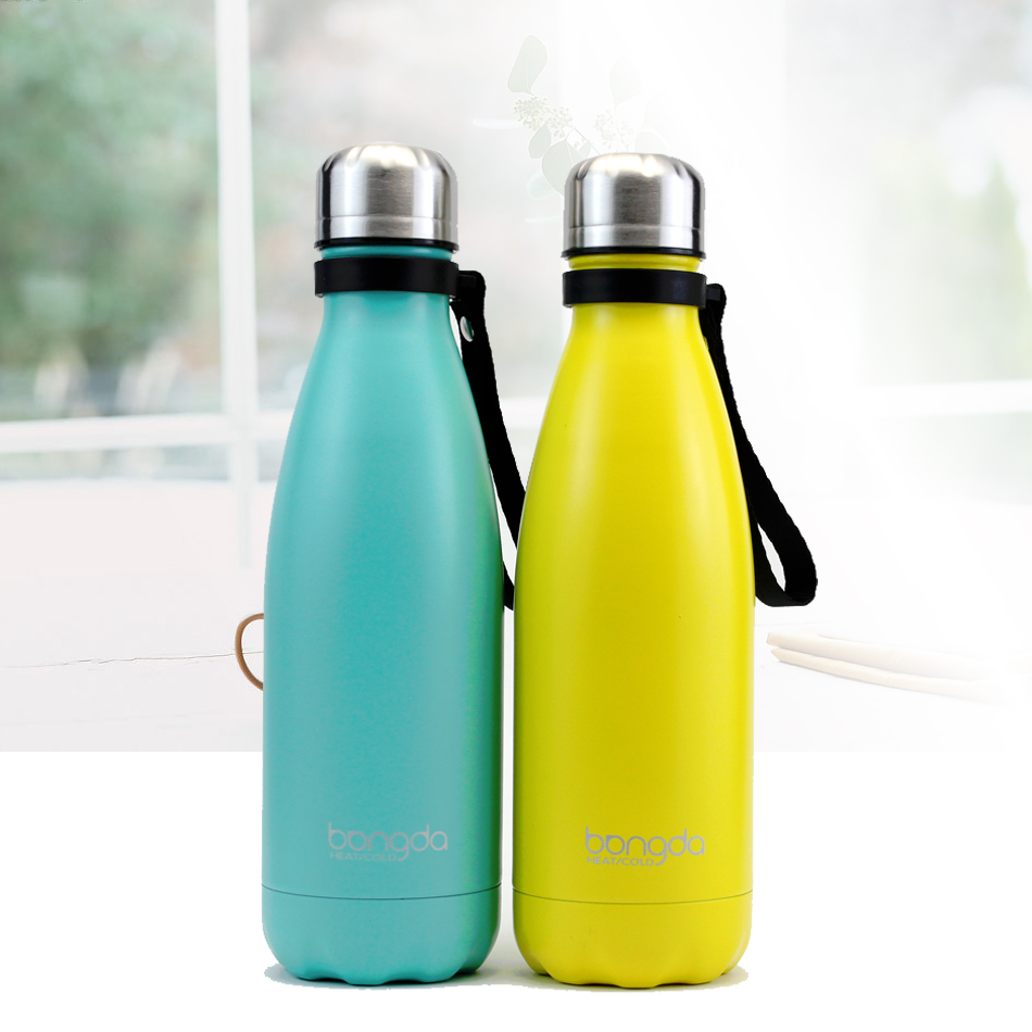 邦达真空可乐瓶保温杯保冷水杯时尚创意旅行杯 便携式饮水瓶380ml