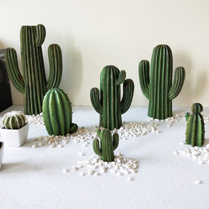 仿真仙人掌摆件绿色植物家居树脂装 span class=h>饰品 /span>客厅