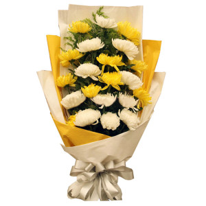 清明节扫墓上坟祭祀鲜花黄白菊花花束北京同城速递海淀石景山丰台