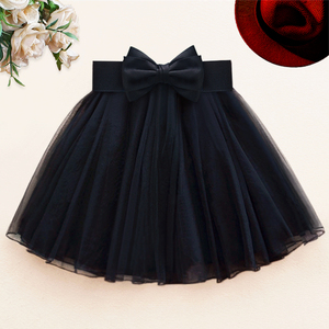 class=h>蓬蓬裙 /span>防走光短裙蝴蝶结a字公主纱裙半身裙子女