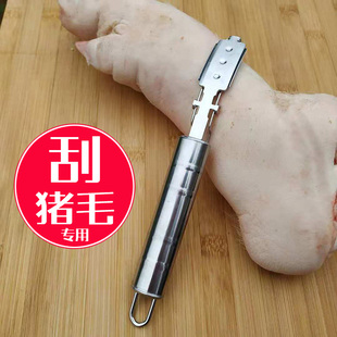 刮猪毛刀不锈钢剃猪毛刀猪头猪脚牛羊动物肉去毛工具夹刮猪毛神器