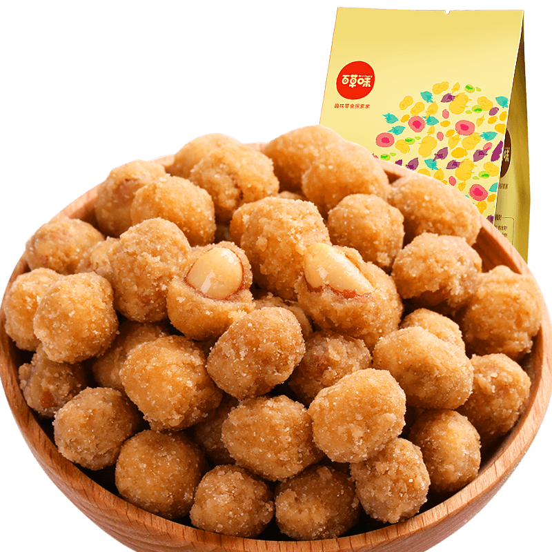 【天猫超市】百草味多味花生210g 休闲零食炒货特产 香辣花生豆