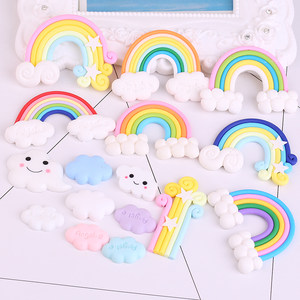 云朵 彩虹软陶树脂配件 仿真奶油胶手机壳贴钻diy材料手机美容