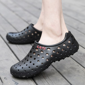 夏季包头胶 span class=h>凉鞋 /span>男士休闲沙滩度假鞋子男式塑料