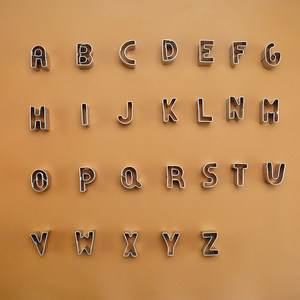 不锈钢 span class=h>迷你 /span>26字母形创意小号 span class=h>饼 