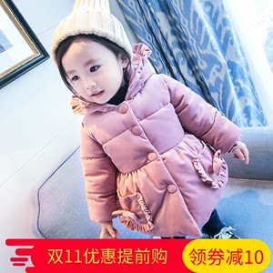 0-1-2-3-4岁女宝宝棉袄中长款一岁婴儿棉衣冬