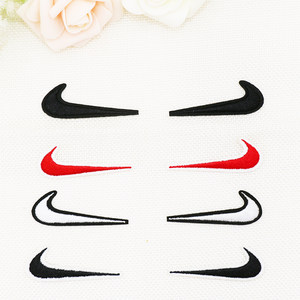 对称标志对勾徽章熨烫补丁贴 正反方向一套耐克标志刺绣贴布装饰