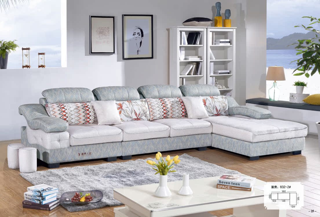 成都家具沙发厂家直销，新款布艺欧式沙发A-832