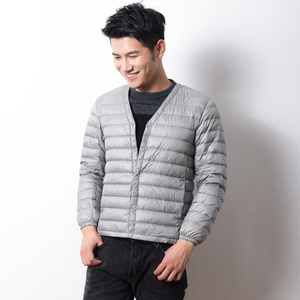 无领男羽绒服图片