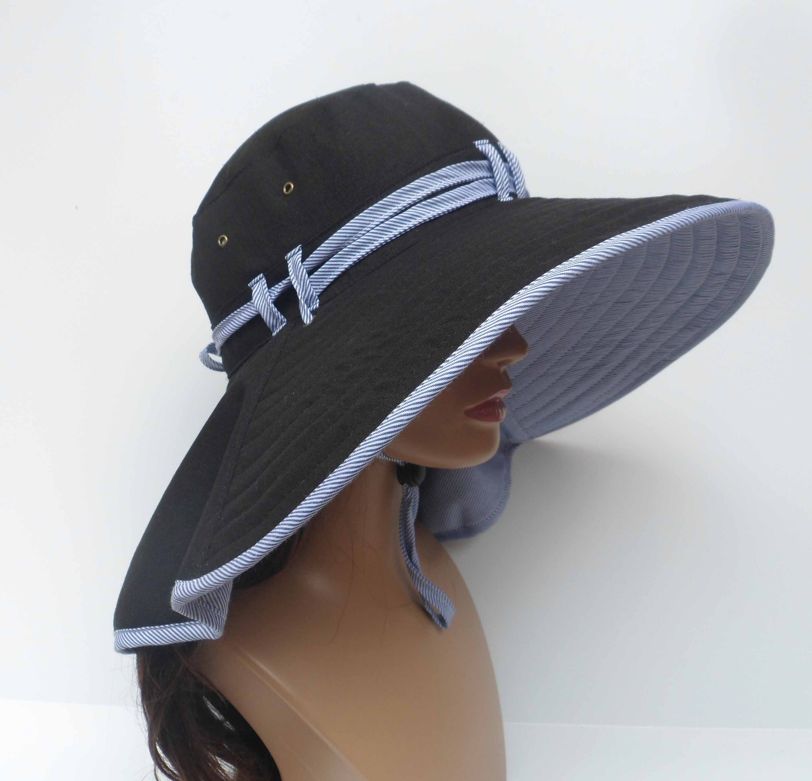 大沿帽子女大檐帽遮阳帽沙滩帽超大檐折叠帽帽防晒太阳帽一顶免邮