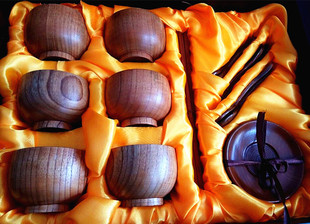 梨木餐具套装纯天然原木饭碗手工制作实木筷子木质汤勺小木勺特价