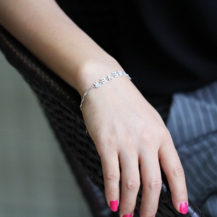 艾米克(eymik)forever 925银手链女银手饰韩版银饰品送女友sl0015