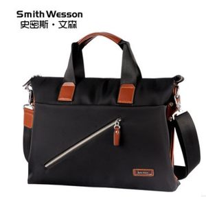 史密斯文森男士单肩包横款商务男A4纸牛皮手