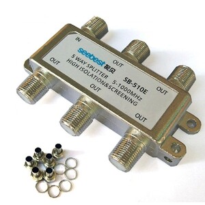 正品视贝sb-510e有线电视分配器一分五 电视信号 闭路电视分配器