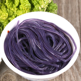 百农缘纯紫薯水晶粉条 农家手工红薯打底粉条 火锅料 500g