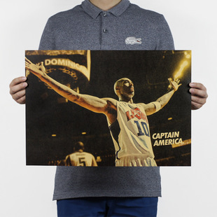 【h645】科比g款/只要心够决/nba 篮球励志/牛皮纸海报51x35.5cm