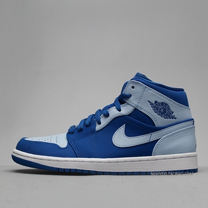 牛哄哄 air jordan 1 mid aj1 冰蓝  span class=h>北卡 /span>皇家蓝