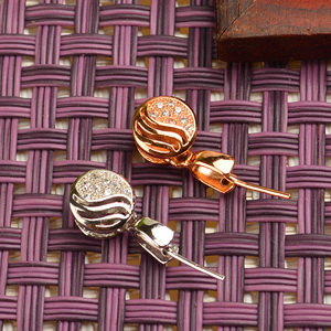 正品925银吊坠扣针扣项链坠扣子男女玉佩挂件银配件扣头夹扣批发