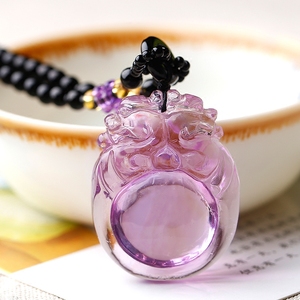 开光天然 span class=h>紫 /span> span class=h>水晶 /span>财运双 