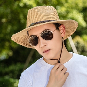 牛仔帽子男夏天遮阳帽防晒太阳帽防紫外线男士韩版草帽夏季沙滩帽