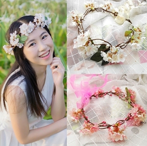 花环头饰樱花图片