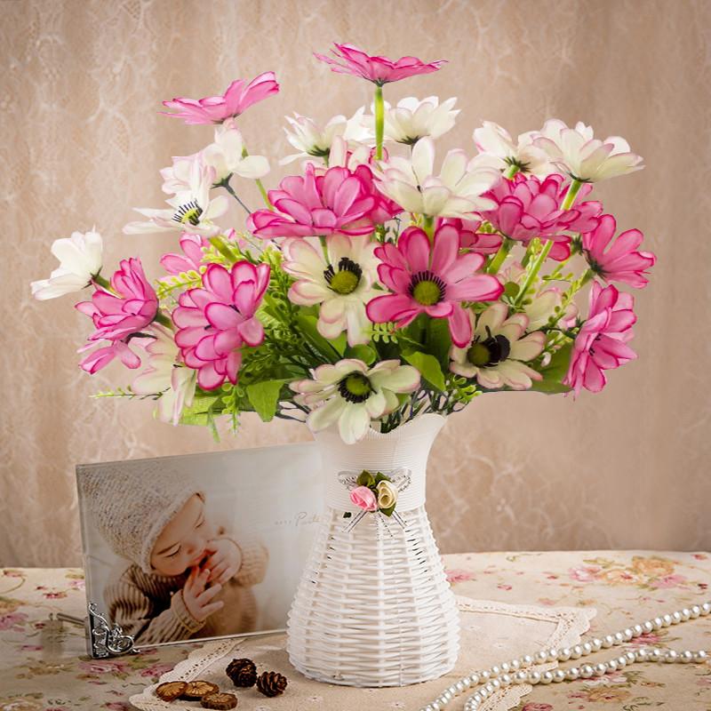 假花装饰仿真花 span class=h>摆件 /span>田园风格客厅餐桌绢花套装