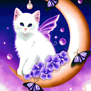 新款钻石画卧室儿童动物卡通系列钻石绣小猫贴钻画砖石秀新款