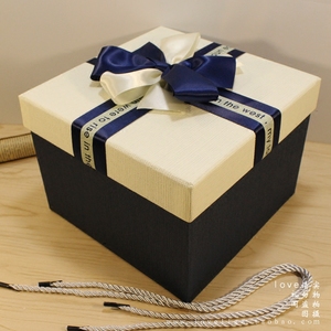 精致简约商务礼品包装盒正方形礼盒情人节手提礼盒七夕节送礼品盒
