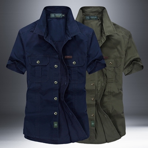 军装衬衣男短袖图片
