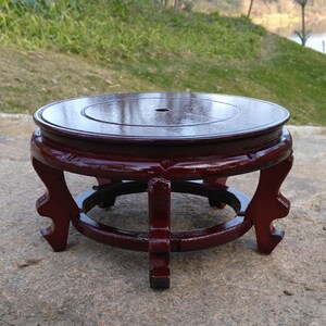 景德镇金鱼缸底座乌龟缸底座睡莲花盆盆景底座摆件圆形高脚木托架