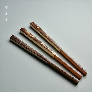 虎皮斑竹折扇 9.5寸2.0排口扇骨 竹扇 文人扇宣纸空白扇面 折扇子