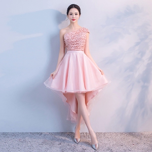 宴会晚礼服女2018春夏新款伴娘服生日派对显瘦小 span class=h>短裙 